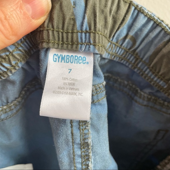 Gymboree Blue Green Tropical Hawaiian Cargo Shorts Youth Size 7 - Picture 7 of 7